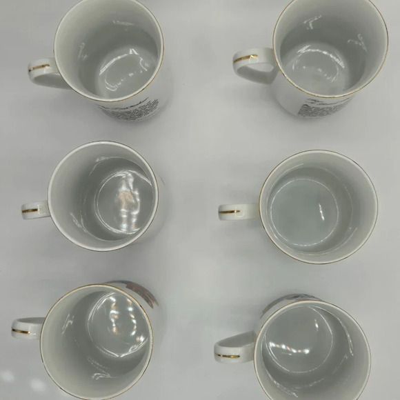 Mugs Norman Rockwell vintage Museum Porcelain Coffee Tea Cups Mugs 1982 Set - Picture 4 of 11